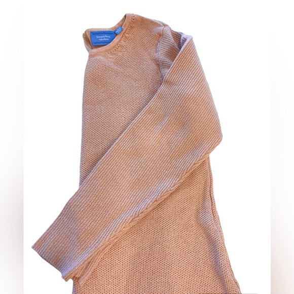 Vera Wang Shimmering Knit Blush Sweater - Picture 3 of 4